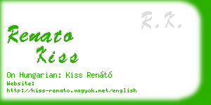 renato kiss business card