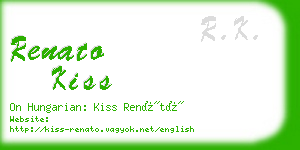 renato kiss business card